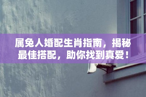 属兔人婚配生肖指南，揭秘最佳搭配，助你找到真爱！