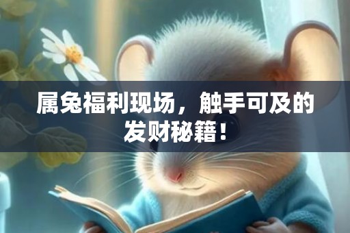 属兔福利现场，触手可及的发财秘籍！