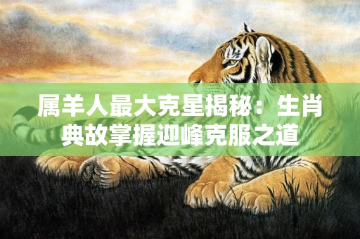 属羊人最大克星揭秘：生肖典故掌握迎峰克服之道