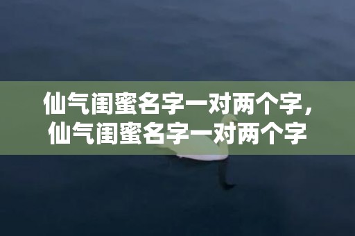 仙气闺蜜名字一对两个字，仙气闺蜜名字一对两个字