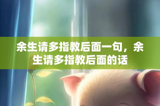 余生请多指教后面一句，余生请多指教后面的话