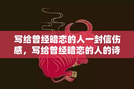 写给曾经暗恋的人一封信伤感，写给曾经暗恋的人的诗
