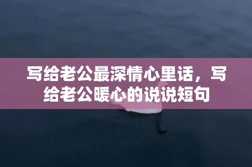 写给老公最深情心里话，写给老公暖心的说说短句
