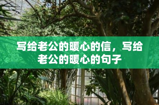写给老公的暖心的信，写给老公的暖心的句子