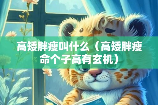 高矮胖瘦叫什么（高矮胖瘦命个子高有玄机）