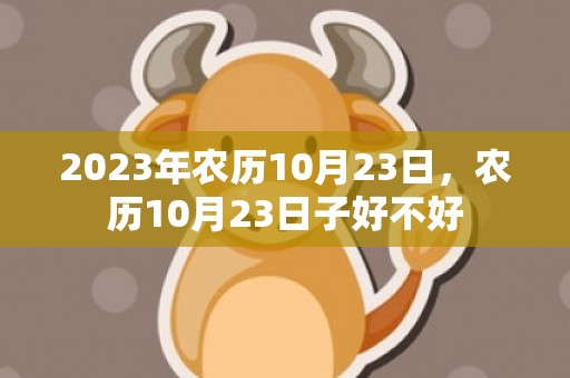 2023年农历10月23日，农历10月23日子好不好