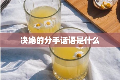 决绝的分手话语是什么