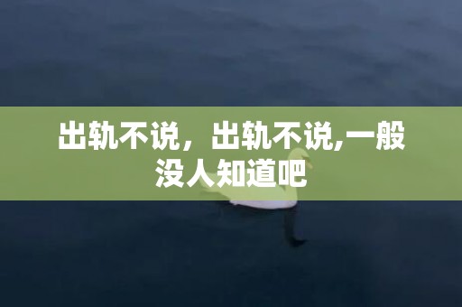 出轨不说，出轨不说,一般没人知道吧
