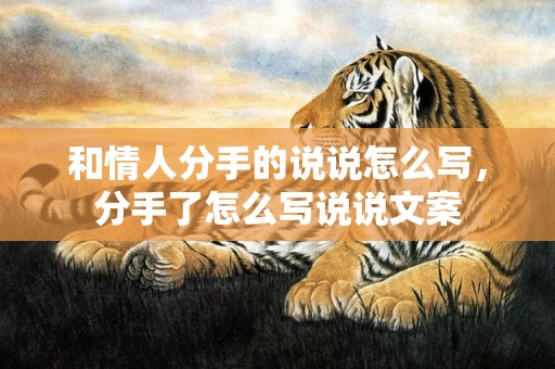 和情人分手的说说怎么写，分手了怎么写说说文案