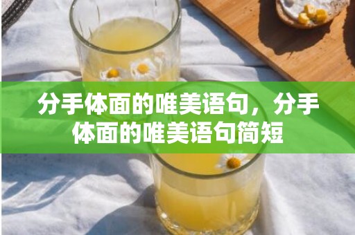 分手体面的唯美语句，分手体面的唯美语句简短