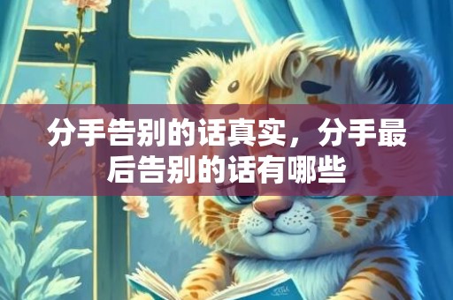 分手告别的话真实，分手最后告别的话有哪些