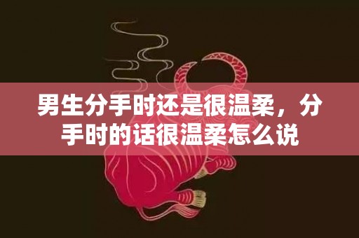 男生分手时还是很温柔，分手时的话很温柔怎么说