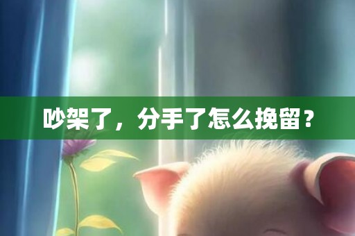吵架了，分手了怎么挽留？