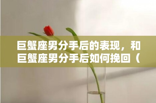 巨蟹座男分手后的表现，和巨蟹座男分手后如何挽回（和巨蟹座男分手后如何挽回前任）