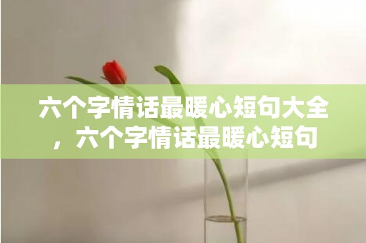 六个字情话最暖心短句大全，六个字情话最暖心短句
