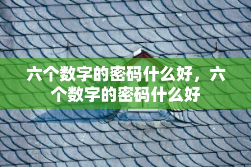 六个数字的密码什么好，六个数字的密码什么好