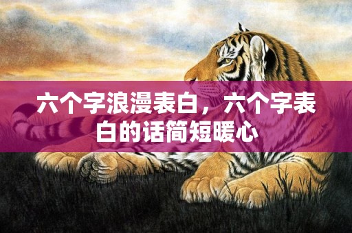 六个字浪漫表白，六个字表白的话简短暖心