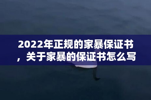 2022年正规的家暴保证书，关于家暴的保证书怎么写