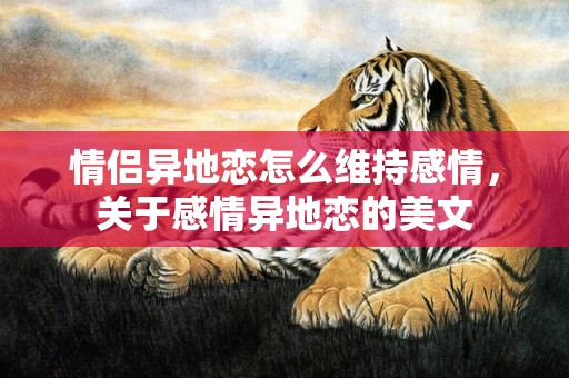 情侣异地恋怎么维持感情，关于感情异地恋的美文