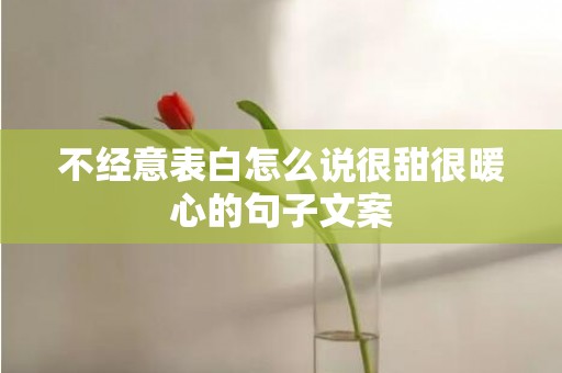 不经意表白怎么说很甜很暖心的句子文案