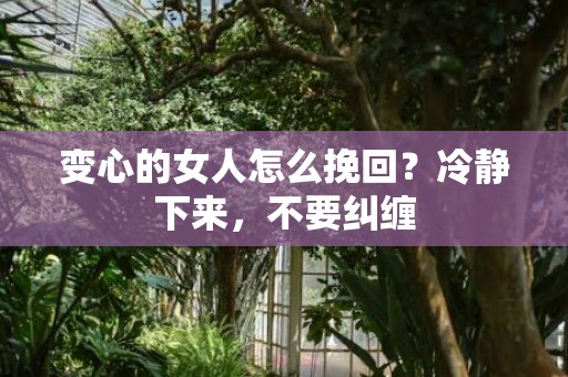 变心的女人怎么挽回？冷静下来，不要纠缠