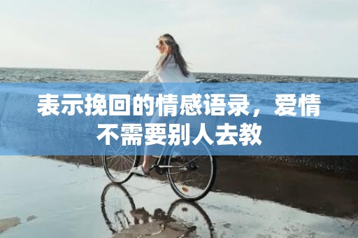 表示挽回的情感语录，爱情不需要别人去教