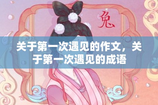 关于第一次遇见的作文，关于第一次遇见的成语