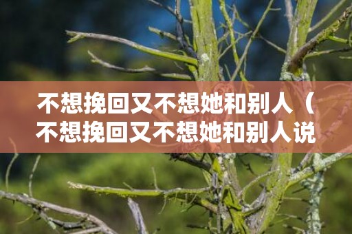 不想挽回又不想她和别人（不想挽回又不想她和别人说话）