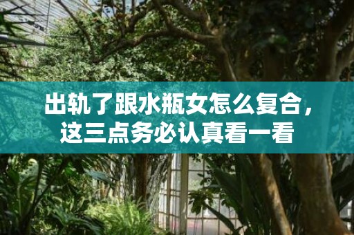 出轨了跟水瓶女怎么复合，这三点务必认真看一看