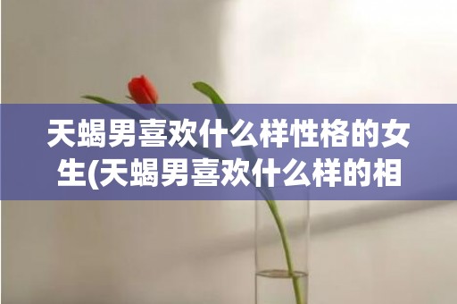 天蝎男喜欢什么样性格的女生(天蝎男喜欢什么样的相处方式)