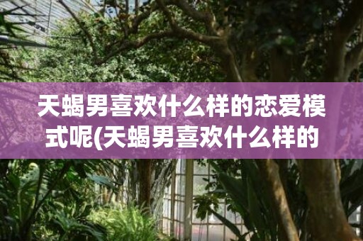 天蝎男喜欢什么样的恋爱模式呢(天蝎男喜欢什么样的生日礼物)