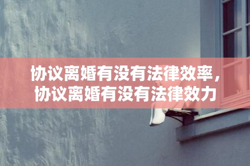 协议离婚有没有法律效率，协议离婚有没有法律效力