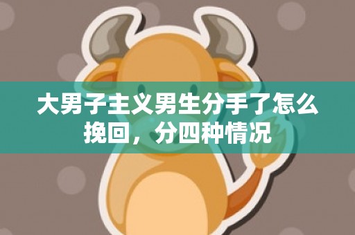 大男子主义男生分手了怎么挽回，分四种情况