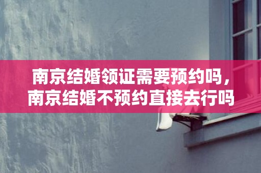 南京结婚领证需要预约吗，南京结婚不预约直接去行吗