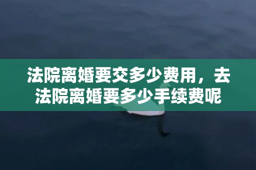 法院离婚要交多少费用，去法院离婚要多少手续费呢