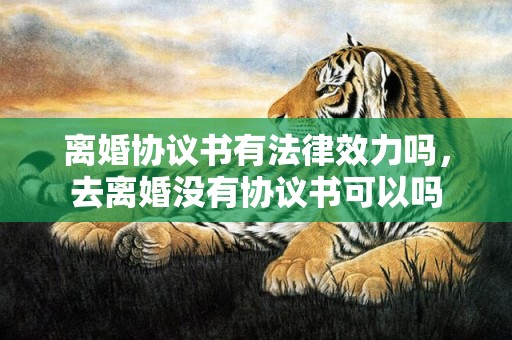 离婚协议书有法律效力吗，去离婚没有协议书可以吗