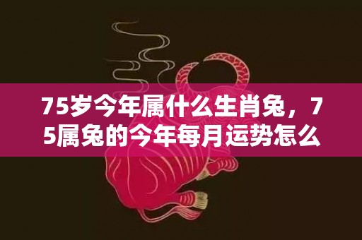 75岁今年属什么生肖兔，75属兔的今年每月运势怎么样 单身的人会脱单吗