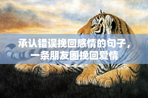 承认错误挽回感情的句子，一条朋友圈挽回爱情