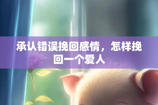 承认错误挽回感情，怎样挽回一个爱人