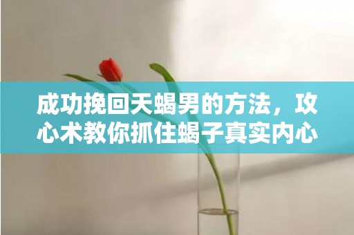 成功挽回天蝎男的方法，攻心术教你抓住蝎子真实内心！