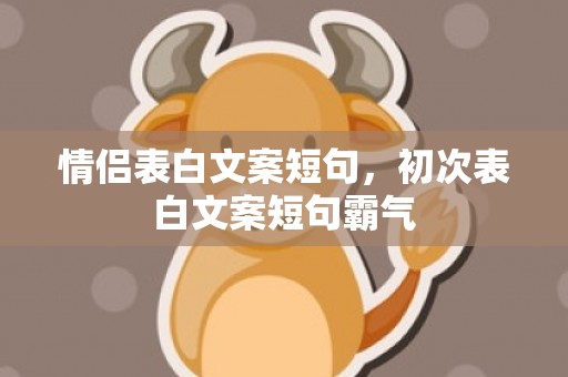 情侣表白文案短句，初次表白文案短句霸气