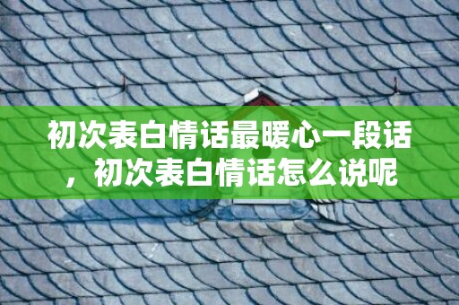 初次表白情话最暖心一段话，初次表白情话怎么说呢