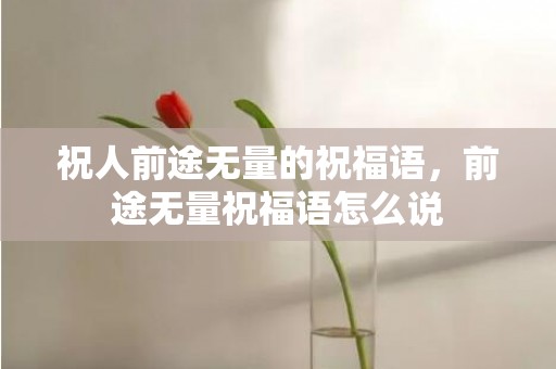 祝人前途无量的祝福语，前途无量祝福语怎么说
