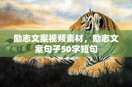 励志文案视频素材，励志文案句子50字短句