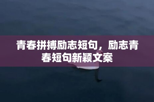 青春拼搏励志短句，励志青春短句新颖文案