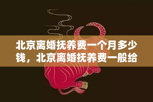 北京离婚抚养费一个月多少钱，北京离婚抚养费一般给多少