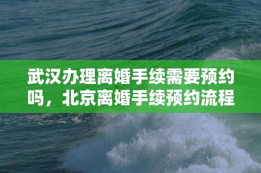 武汉办理离婚手续需要预约吗，北京离婚手续预约流程