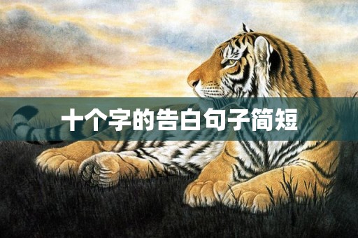 十个字的告白句子简短