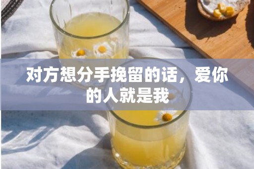 对方想分手挽留的话，爱你的人就是我