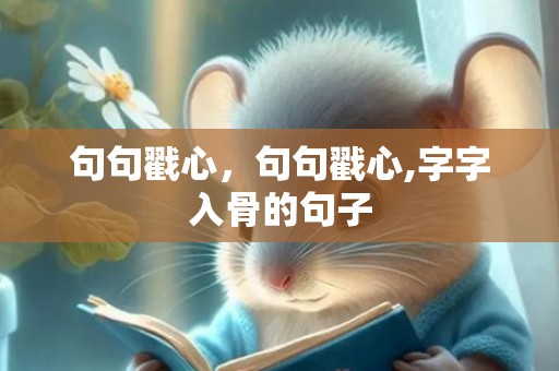 句句戳心，句句戳心,字字入骨的句子